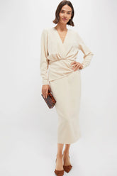 Cream Fraser Midi Dress